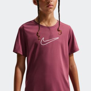 Nike One Fitted Big Kids Girls Dri-FIT Short-Sleeve Top